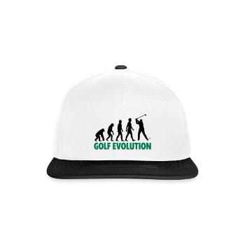 Golf Evolution Sport Motif - Snapback Cap - white/black - Front