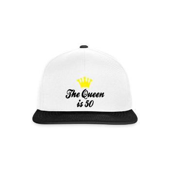 50 ans - Casquette snapback - blanc/noir - Devant