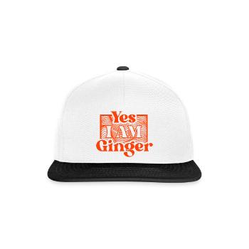 Ginger Girl Redhead Red Orange Hair Irish Red Head - Snapback Cap - white/black - Front
