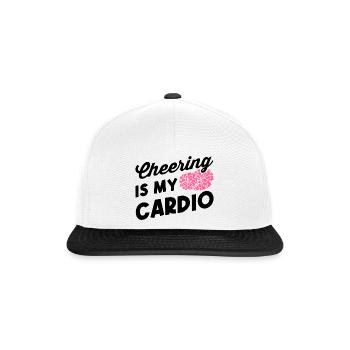 Cheering Is My Cardio Cheerleading Cheerleader Gym - Snapback Cap - Weiß/Schwarz - Vorne