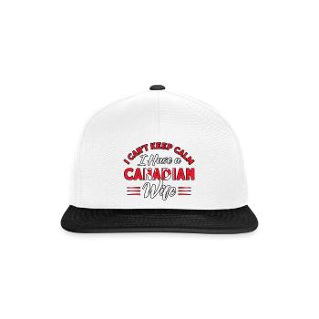 Canadian Flag Canadian Roots Gift - Snapback Cap - white/black - Front