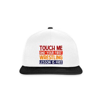 Grappling Martial Arts Wrestling - Snapback Cap - Weiß/Schwarz - Vorne