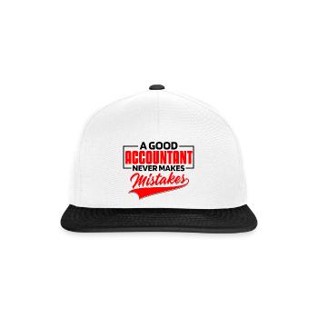 Ein guter Buchhalter macht keine Fehler - Snapback Cap - Weiß/Schwarz - Vorne