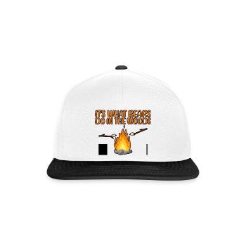 It's What Bears Do In The Woods - Snapback Cap - Weiß/Schwarz - Vorne