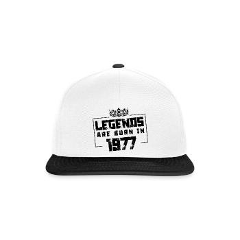 1977 Legends Born in - Snapback Cap - white/black - Front