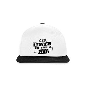 2001 Legends Born in - Snapback Cap - white/black - Front
