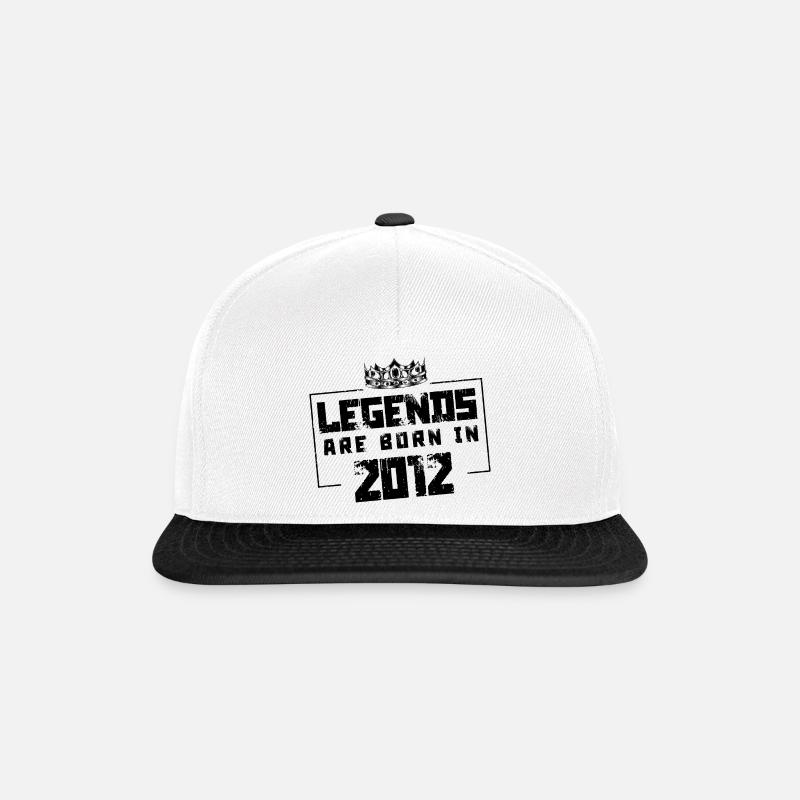 2012 legends born in - Snapback Cap - Weiß/Schwarz