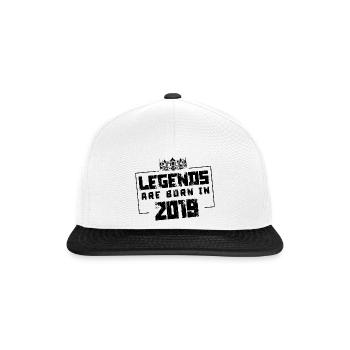 Légendes 2019 nées en - Casquette snapback - blanc/noir - Devant