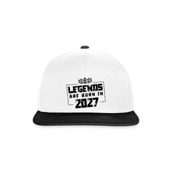 2027 legends born in - Snapback Cap - white/black - Front