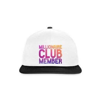 Millionaire Club Member 12 - Snapback Cap - Weiß/Schwarz - Vorne