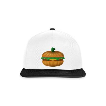Burger citrouille - Casquette snapback - blanc/noir - Devant