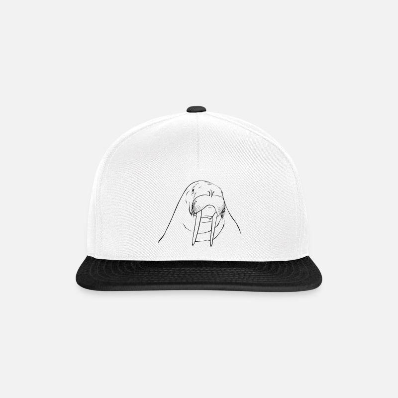 Walrus - Snapback Cap - white/black