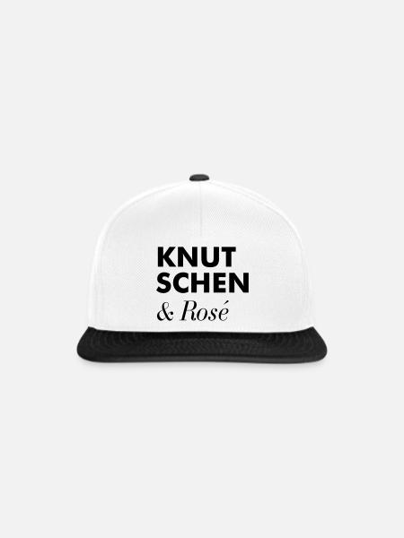 Knutschen Rosé Sommer Tshirt - Snapback Cap - Weiß/Schwarz