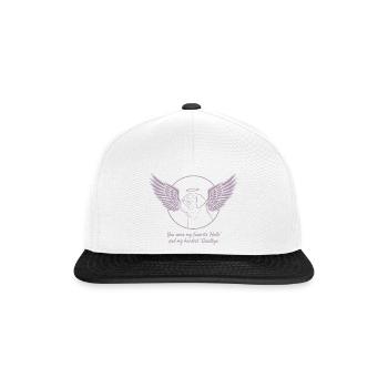 Pug Dog Nuage Ailes d’Ange Adieu Deuil - Casquette snapback - blanc/noir - Devant