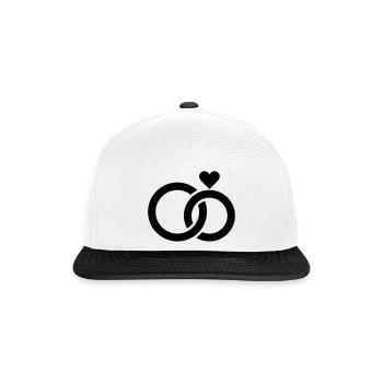 Wedding, Engagement, Wedding Celebration - Snapback Cap - white/black - Front