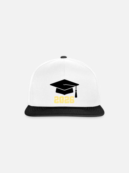Absolvent 2026 Bachelor Hut - Snapback Cap - Weiß/Schwarz