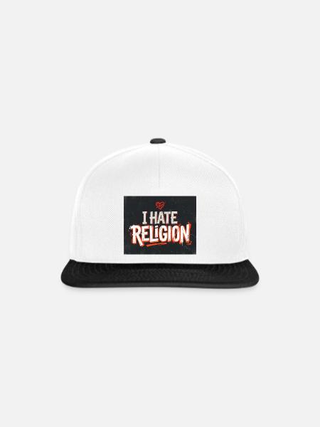 i hate religion - Snapback Cap - Weiß/Schwarz