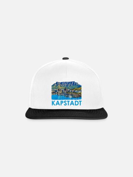 Kapstadt Hafenstadt Skyline - Snapback Cap - Weiß/Schwarz