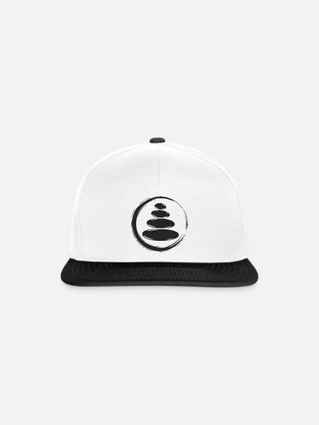 Zen Steine Balance - Snapback Cap - Weiß/Schwarz