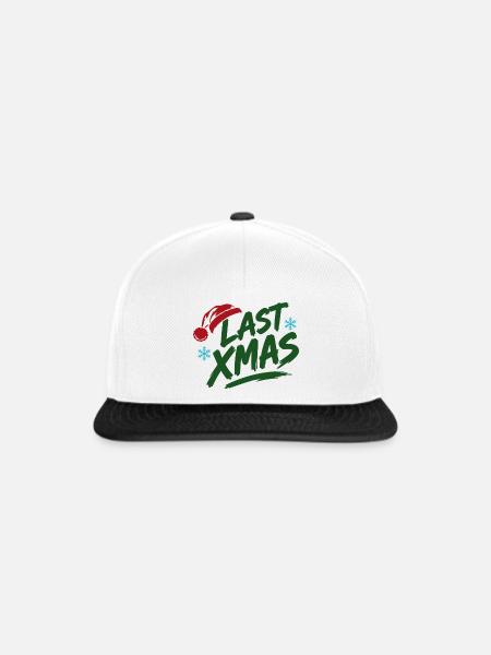 Last Xmas Brush Logo - Snapback Cap - Weiß/Schwarz
