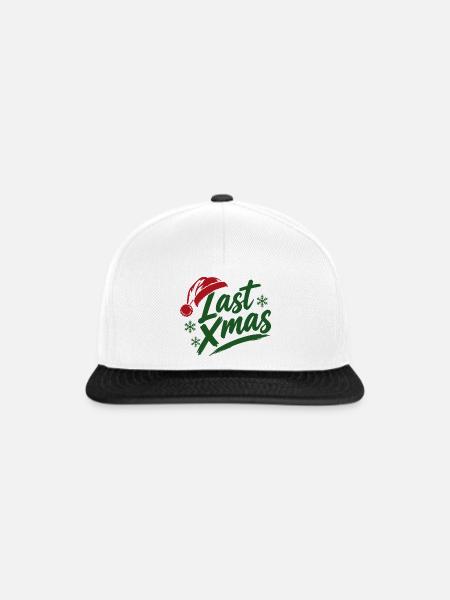 Last Xmas Mütze - Snapback Cap - Weiß/Schwarz