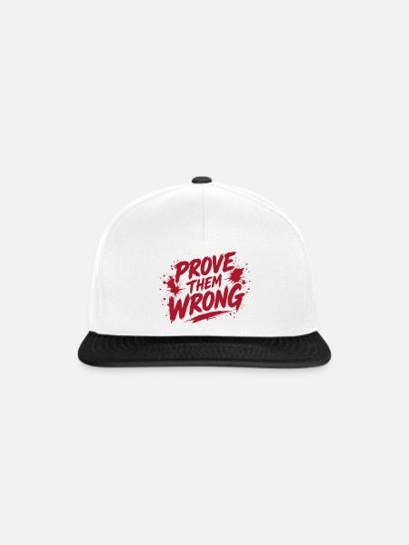 Prove Them Wrong - Snapback Cap - Weiß/Schwarz