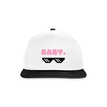 Baby Funny Meme Sunglasses - Snapback Cap - white/black - Front