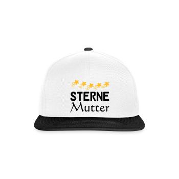 Sterne Mutter Mama Muttertag Familie Geschenk - Snapback Cap - Weiß/Schwarz - Vorne