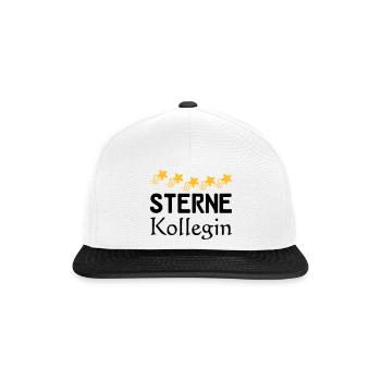 Sterne Kollegin Geschenk - Snapback Cap - Weiß/Schwarz - Vorne