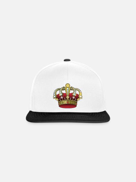 Krone - Snapback Cap - Weiß/Schwarz