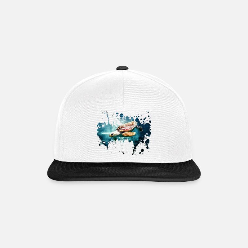 Petcontest Schildkröte - Snapback Cap - Weiß/Schwarz