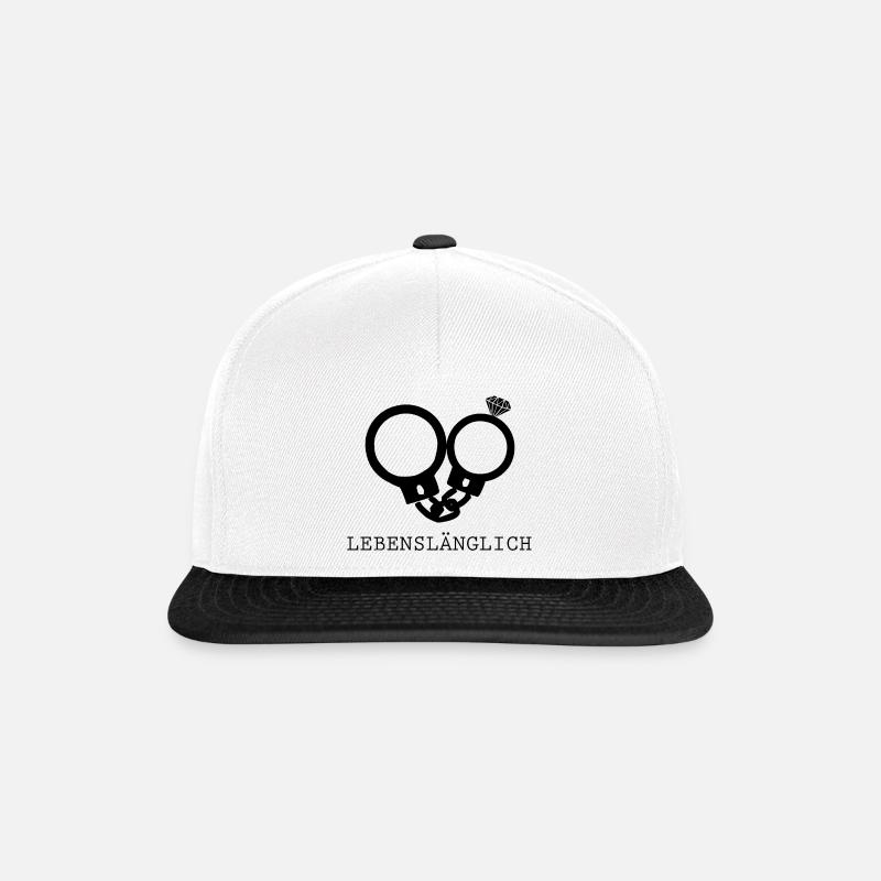 Lebenslänglich Poltern Junggesellenabschied - Snapback Cap - Weiß/Schwarz