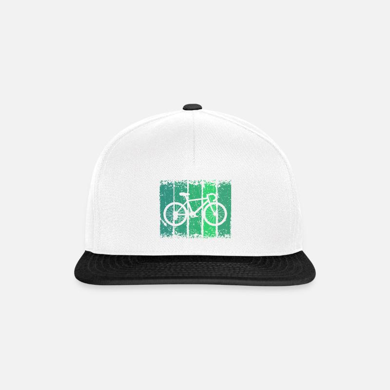 Fahrrad - Snapback Cap - Weiß/Schwarz