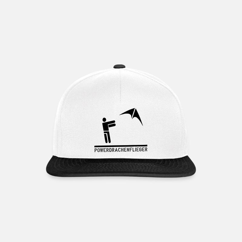 Powerdrachenflieger - Snapback Cap - Weiß/Schwarz