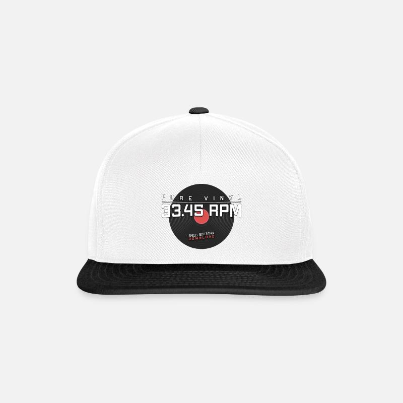 Pure Vinyle - Disque - Casquette snapback - blanc/noir