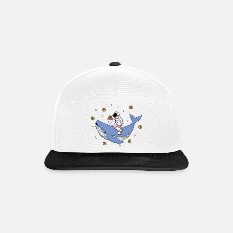 Crypto BTC Astronaute Trader boursier - Casquette snapback - blanc/noir