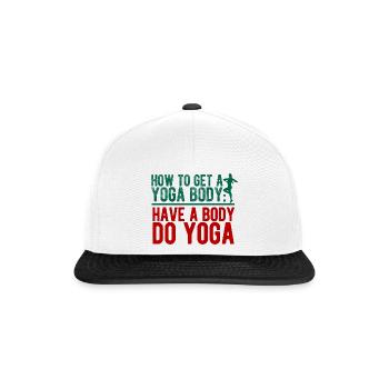 Yogalehrer Spruch Für Yogi Yoga - Snapback Cap - Weiß/Schwarz - Vorne