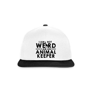 I Am Not Weird I Am An Animal Keeper Zoo Keeper Zo - Snapback Cap - Weiß/Schwarz - Vorne