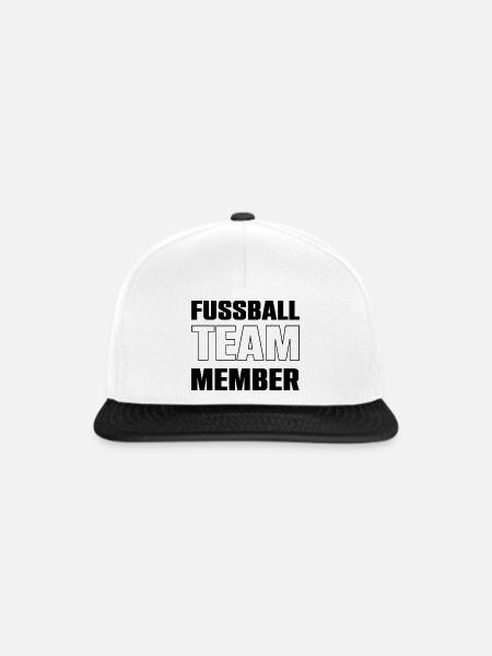 Fussball Team - Snapback Cap - Weiß/Schwarz