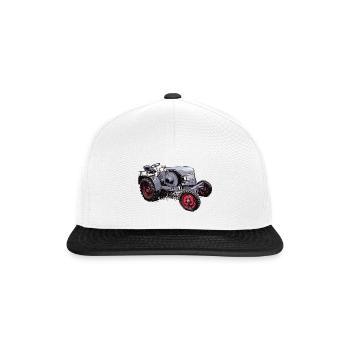 Oldtimer Traktor Kramer K12 - Snapback Cap - Weiß/Schwarz - Vorne