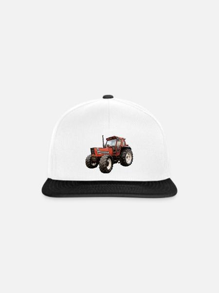 Ackerlegende in Rot - Snapback Cap - Weiß/Schwarz