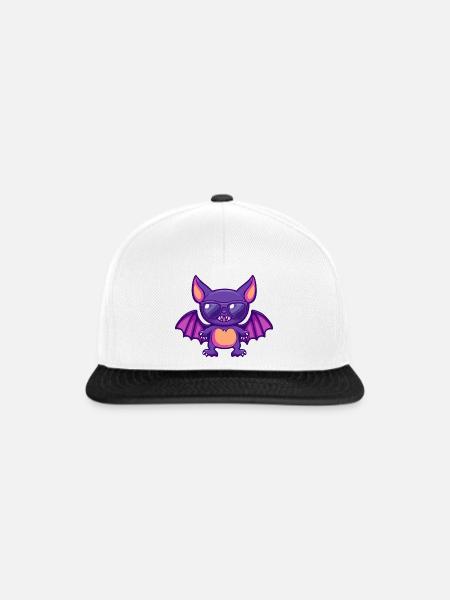 Fledermaus Halloween - Snapback Cap - Weiß/Schwarz