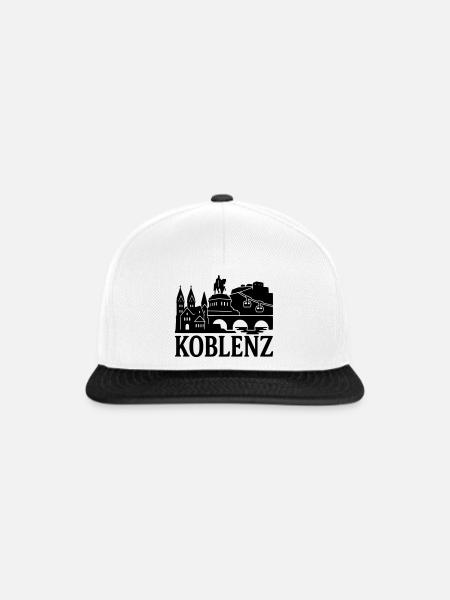 koblenz silhouette - Snapback Cap - Weiß/Schwarz