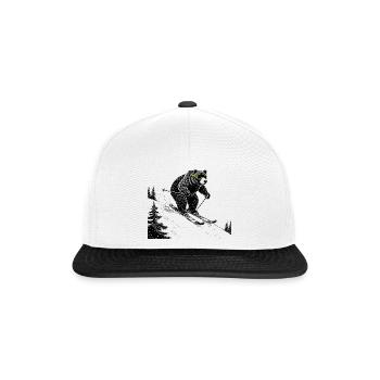Slopes Bär - Snapback Cap - white/black - Front