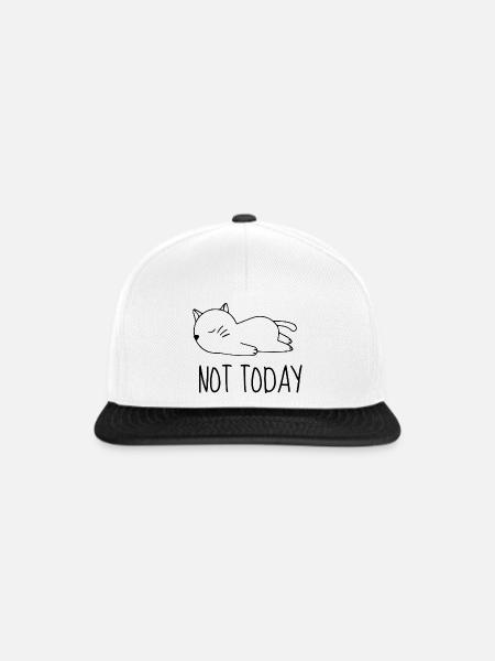 Nicht heute, Chat-Humor - Snapback Cap - Weiß/Schwarz