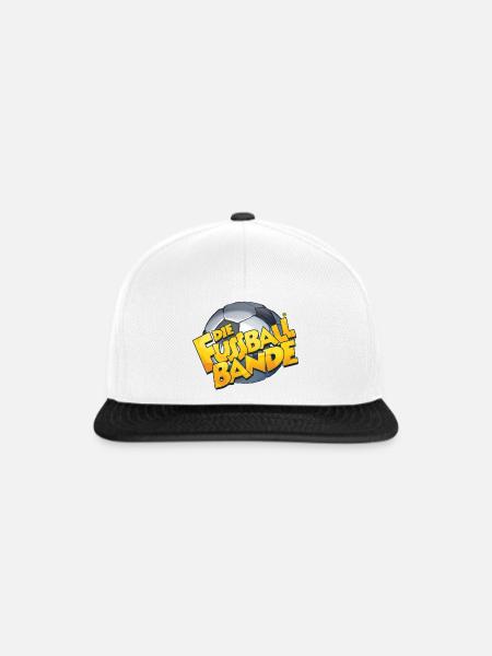 Fussballbande Logo Motiv - Snapback Cap - Weiß/Schwarz