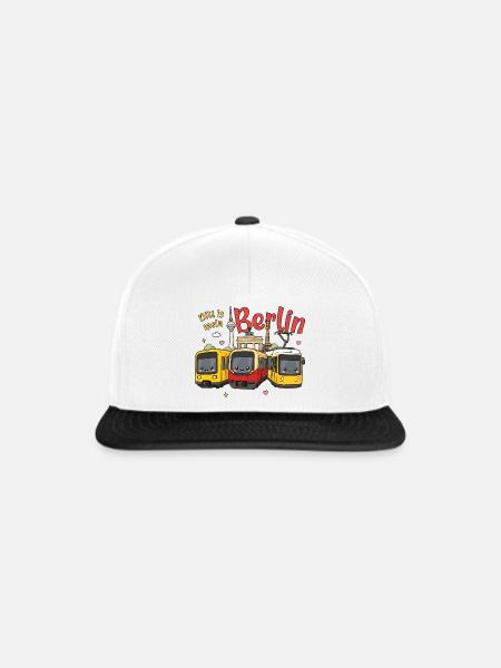 Ditt is mein Berlin - Snapback Cap - Weiß/Schwarz