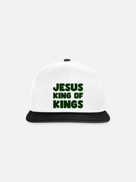 Jesus König der Könige - Snapback Cap - Weiß/Schwarz