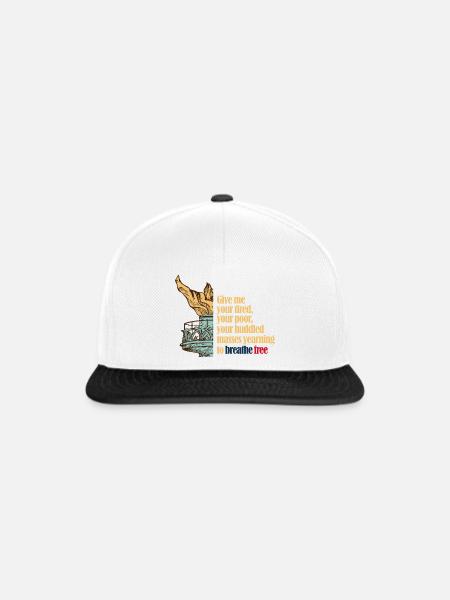 Gib mir deine Müdigkeit - Snapback Cap - Weiß/Schwarz