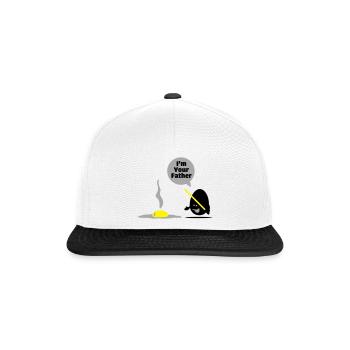 egg vader - Snapback Cap - Weiß/Schwarz - Vorne